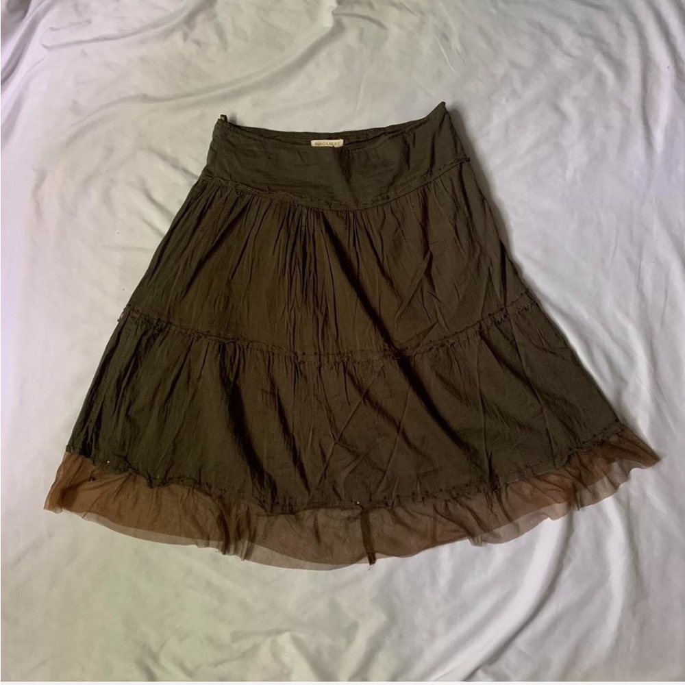Vintage Tiered Midi Skirt
